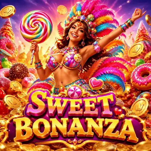 Tela do slot Sweet Bonanza com frutas e doces nos rolos